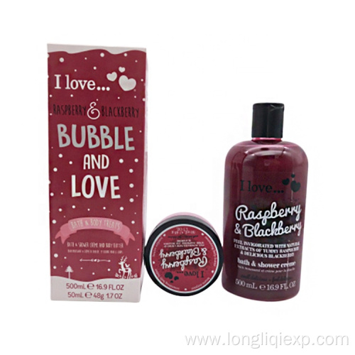 Raspberry blackberry shower gel set 500ml shower cream